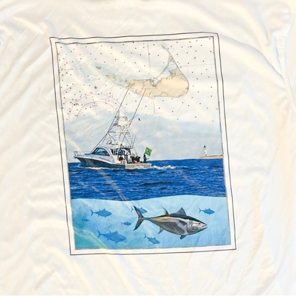 Vapor Apparel white Long Sleeve Sun Shirt UPF50+ Performance Fishing - Picture 2 of 5